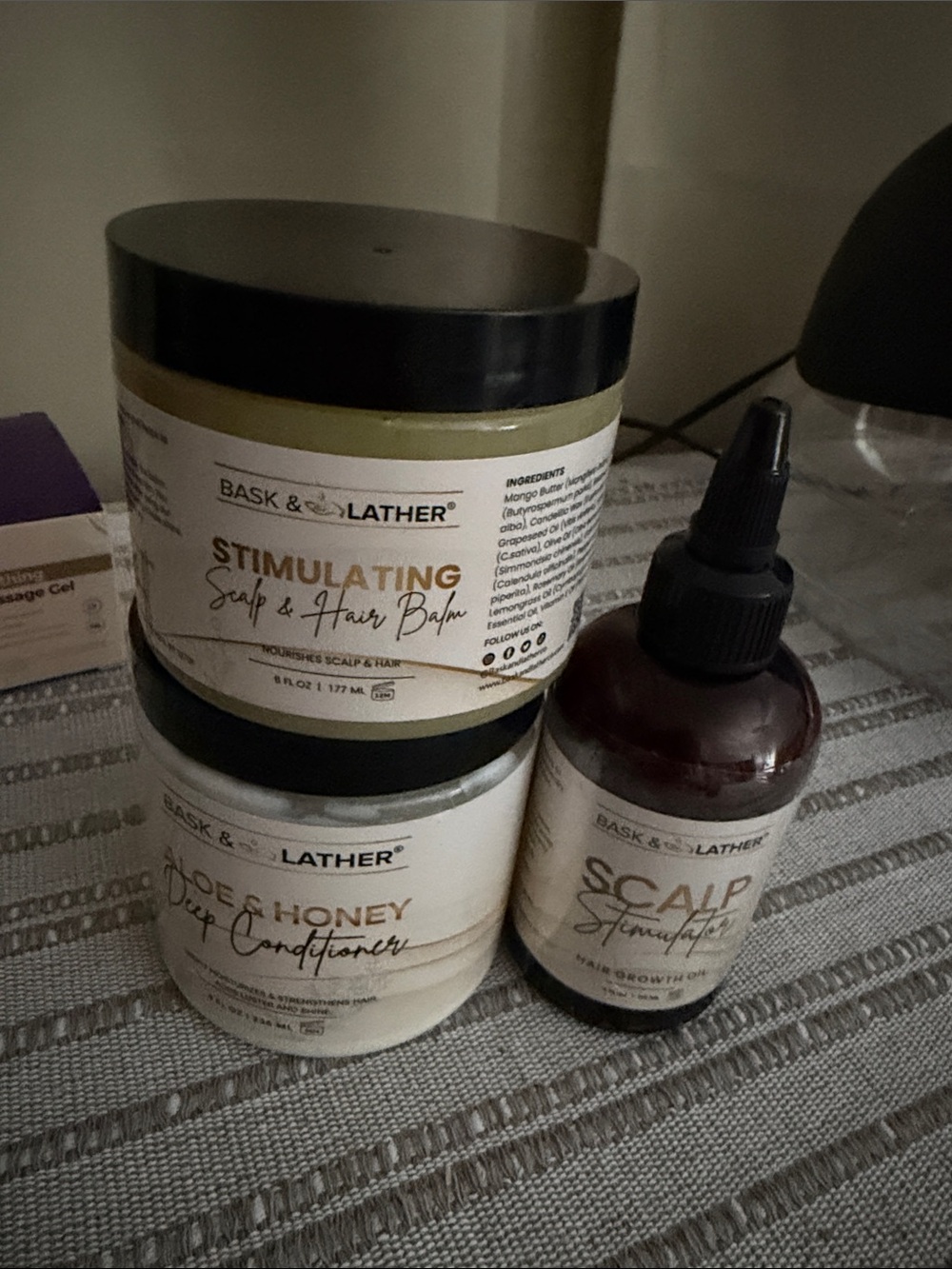 Bask & Lather Stimulating Scalp & Hair Balm — Cream scalp stimulator